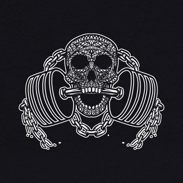 Barbell Skull by Barabarbar artwork